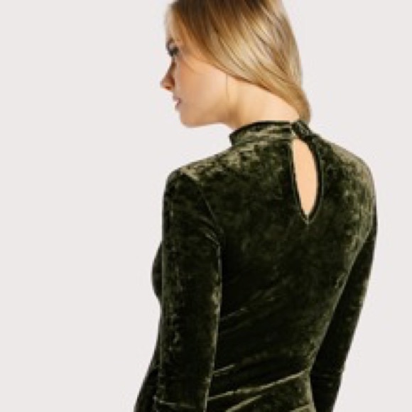 Holiday Crushed Velvet Bodysuit - Picture 2 of 4